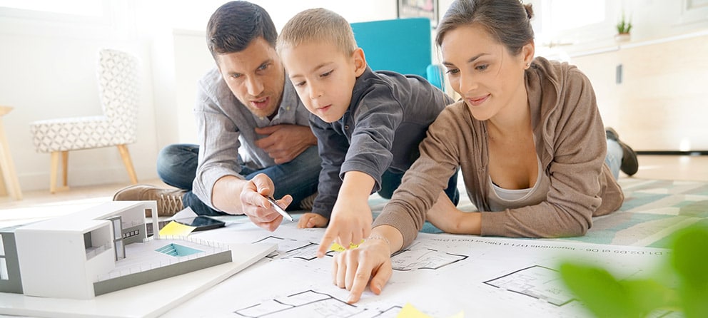 Familie Haus Grundrissaufbau